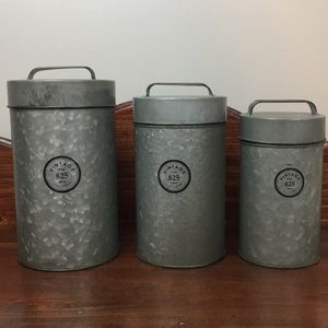 Galvanized Canister Set
